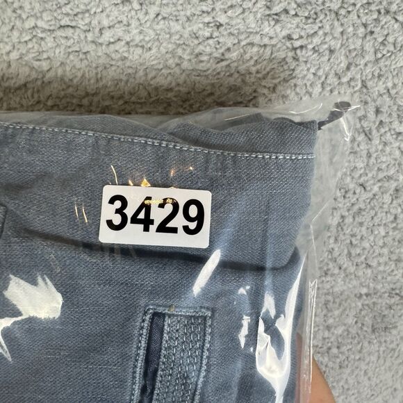 Carbon 2 Cobalt Pants Men's 40x29 Blue Cotton Linen Flat Front Straight Leg - Picture 10 of 10